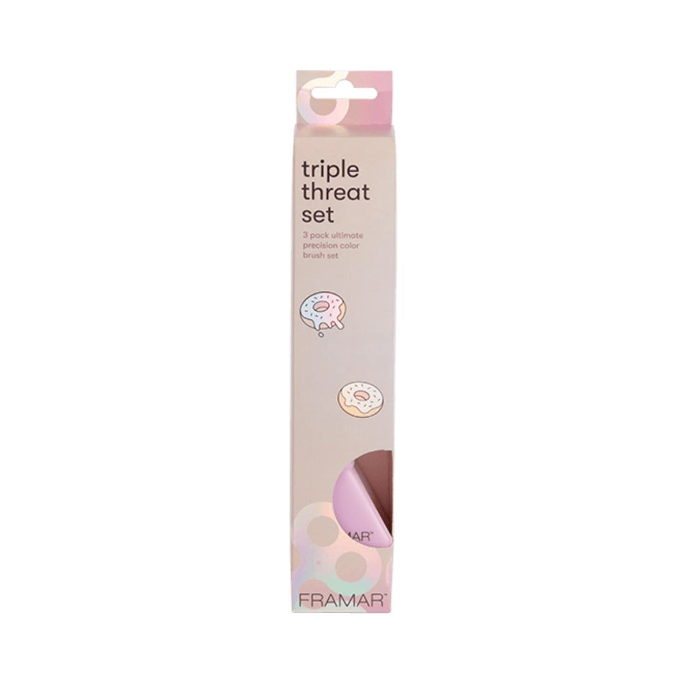 Glazed Donut Triple Threat Set 3 Pack Ultimate Precision Color Brush Set