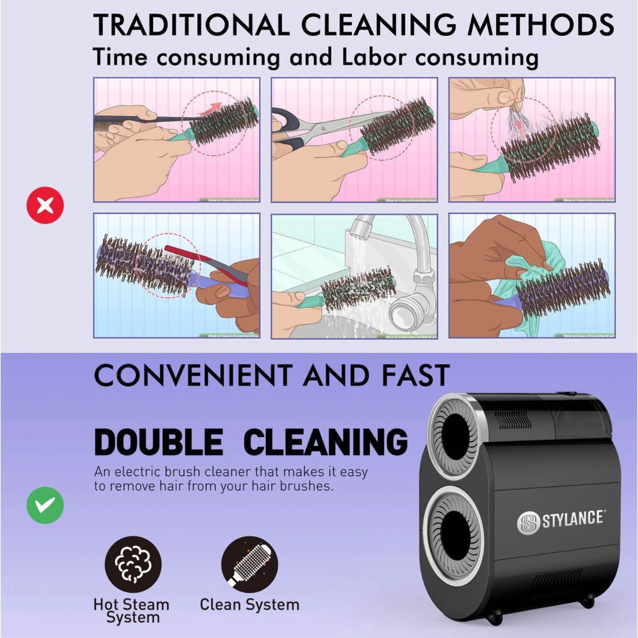 Stylance® Hair Brush Cleaning Machine