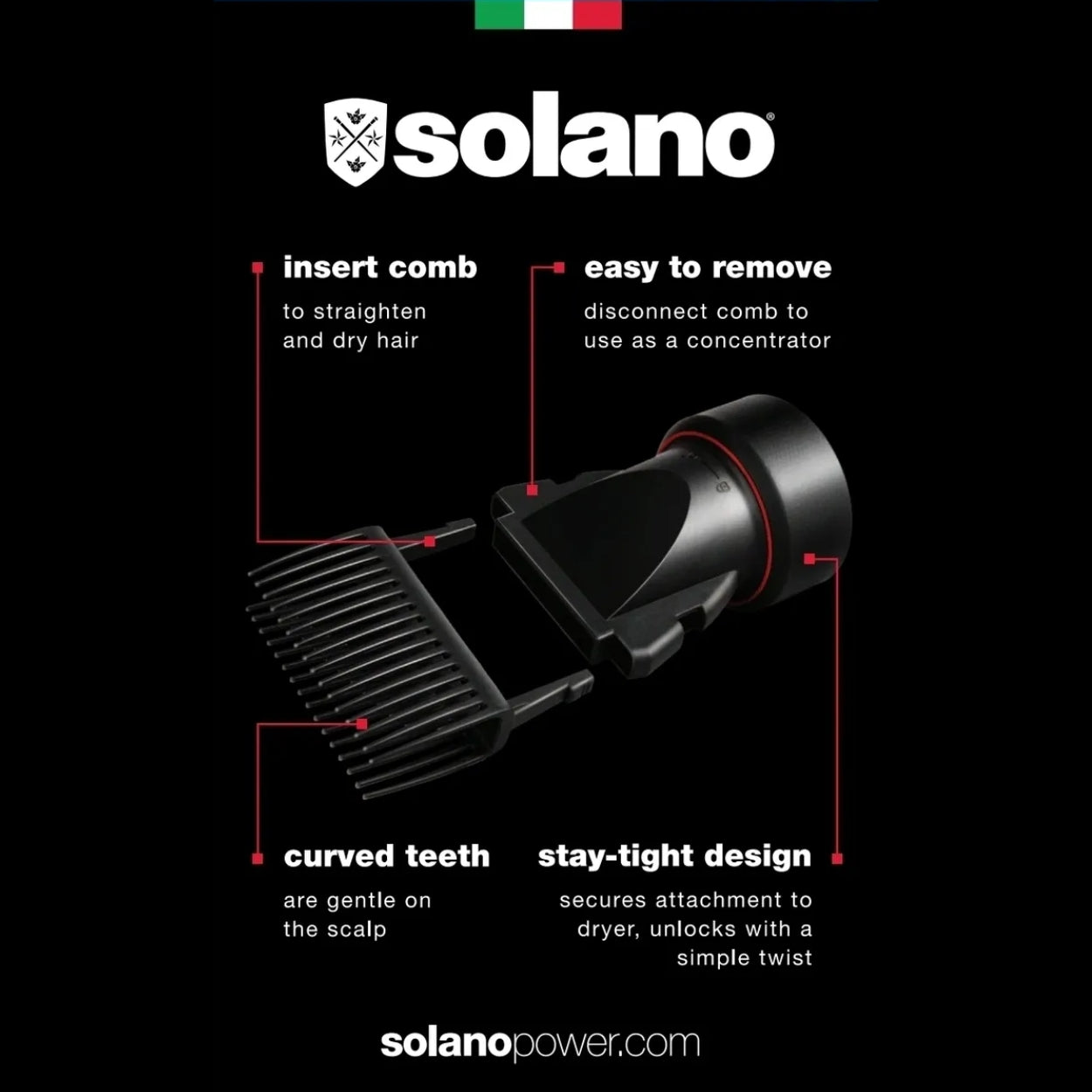 2 in 1 Universal Comb + Concentrator Hair Dryer Attachment Lifestyle Image