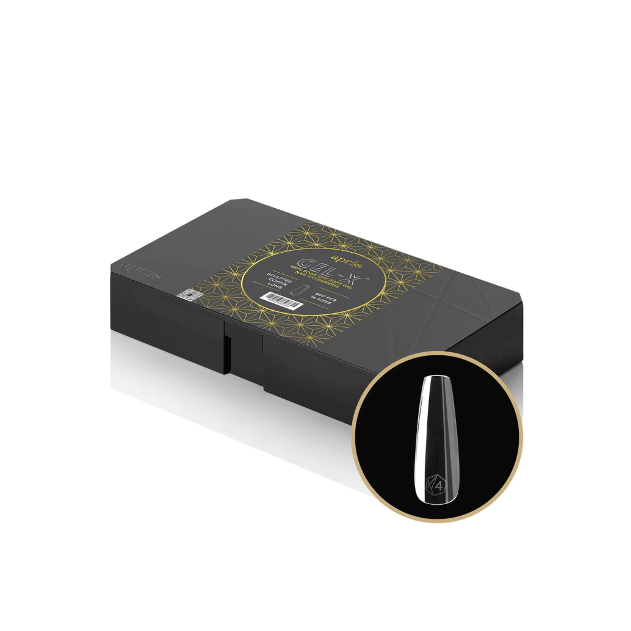 Gel X 2.0 Box of Tips: Sculpted Coffin - Long (14 sizes)