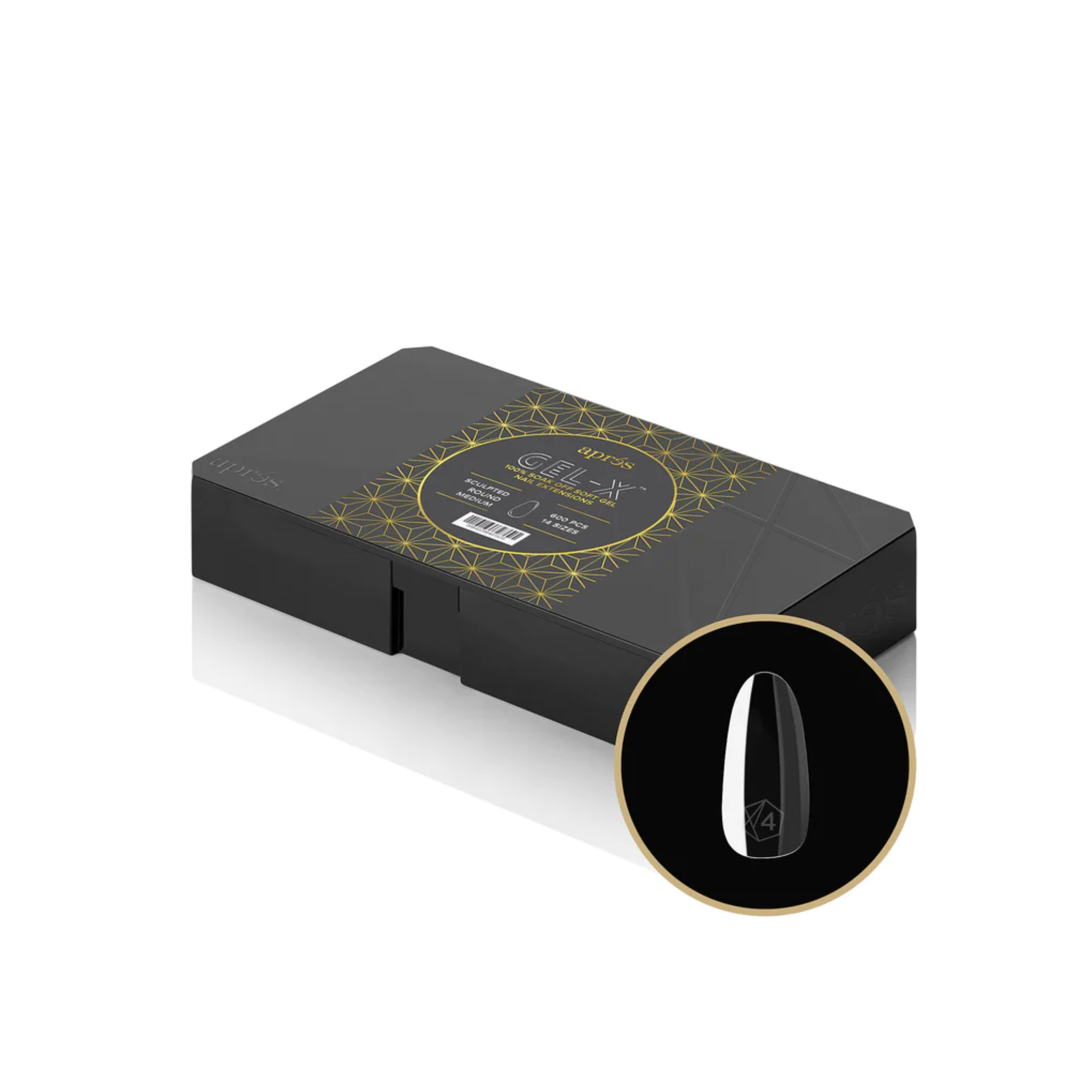 Gel X 2.0 Box of Tips: Sculpted Round - Medium (14 Sizes)