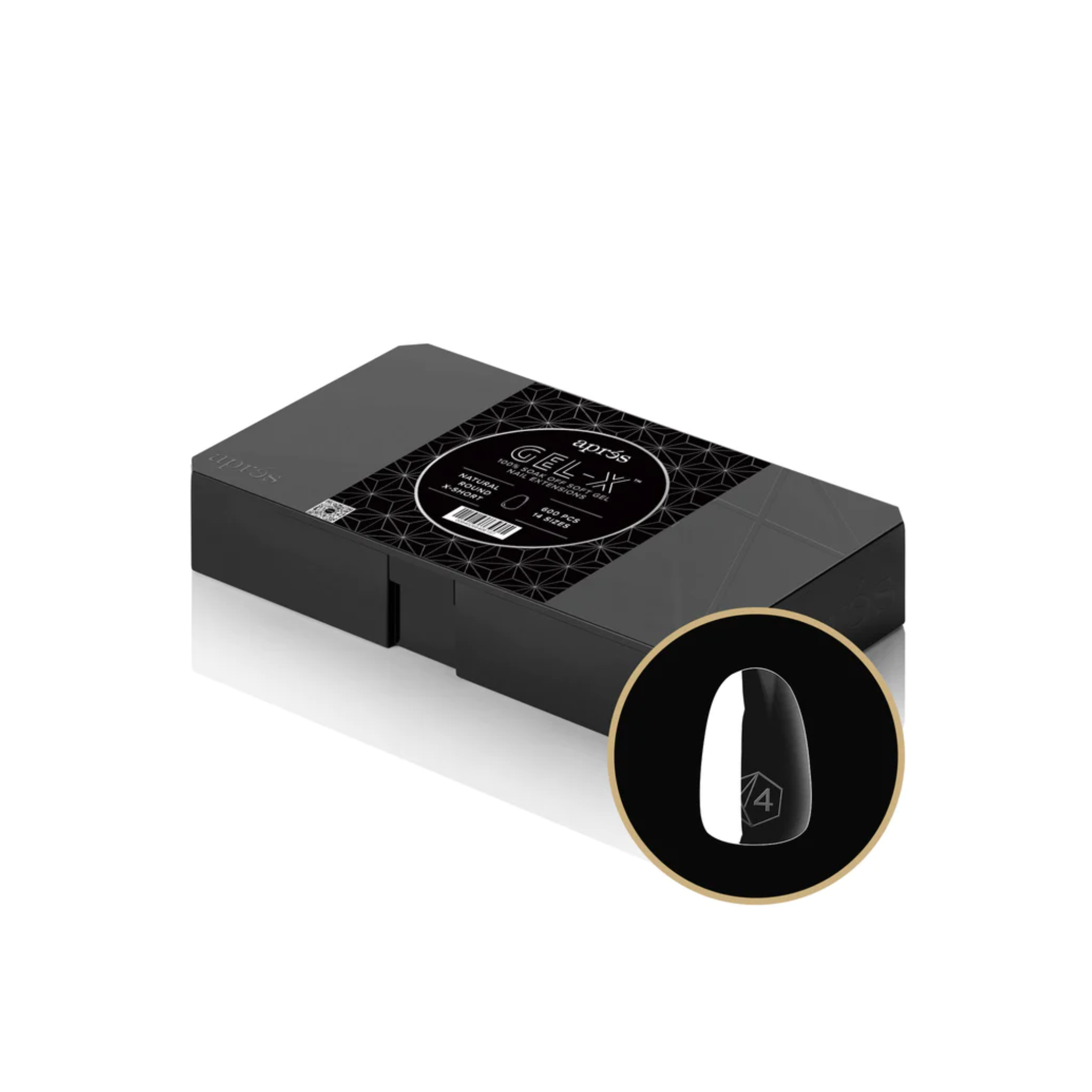 Gel X 2.0 Box of Tips: Natural Round - Extra Short (14 Sizes)