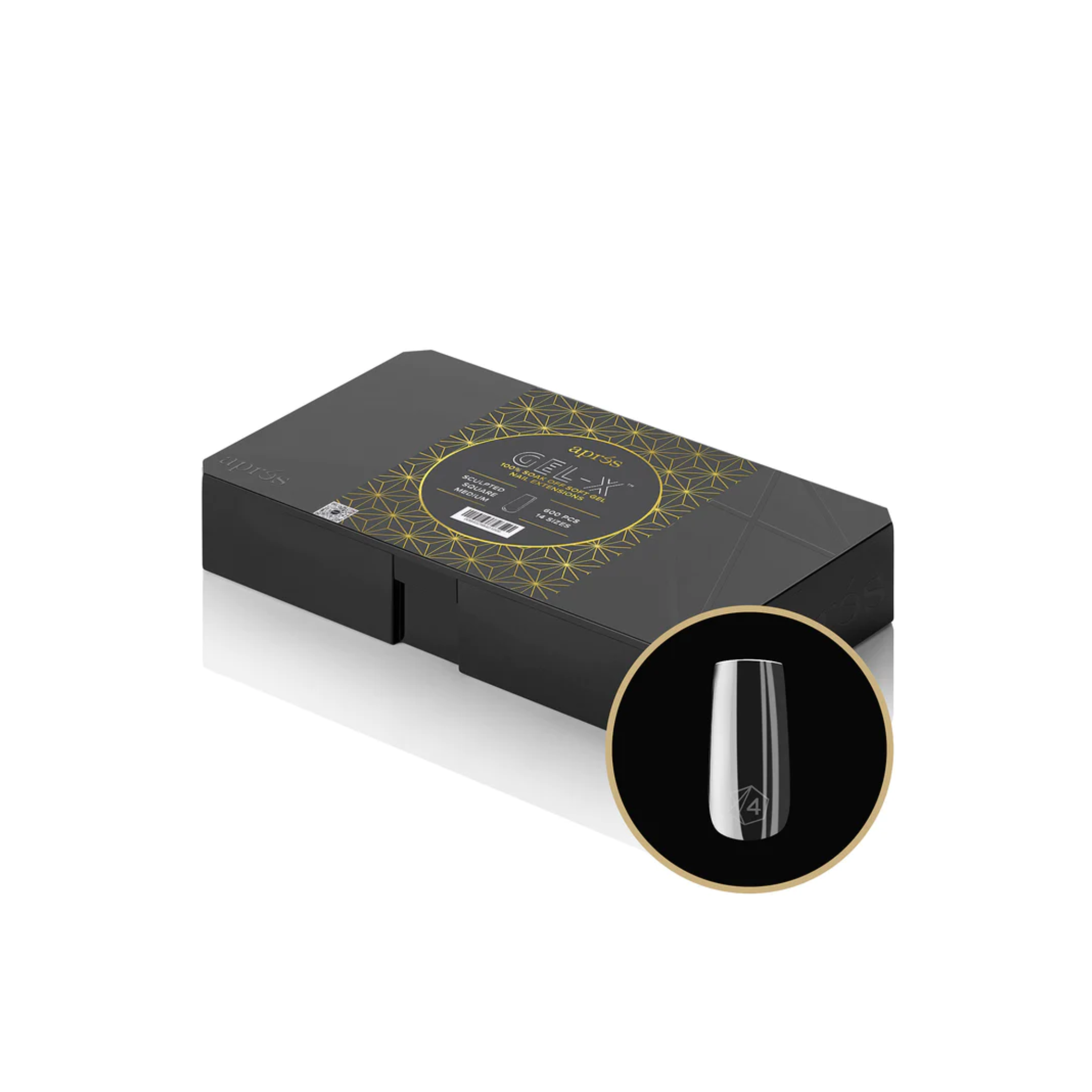 Gel X 2.0 Box of Tips: Sculpted Square - Medium (14 Sizes)