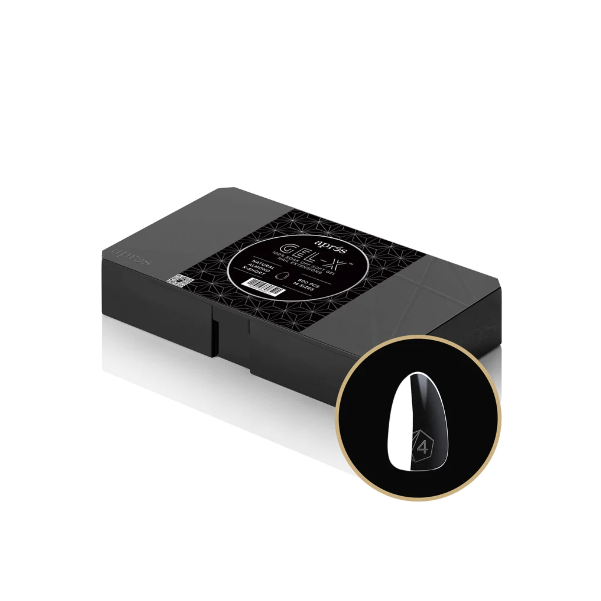 Gel X 2.0 Box of Tips: Natural Almond - Extra Short (14 Sizes)