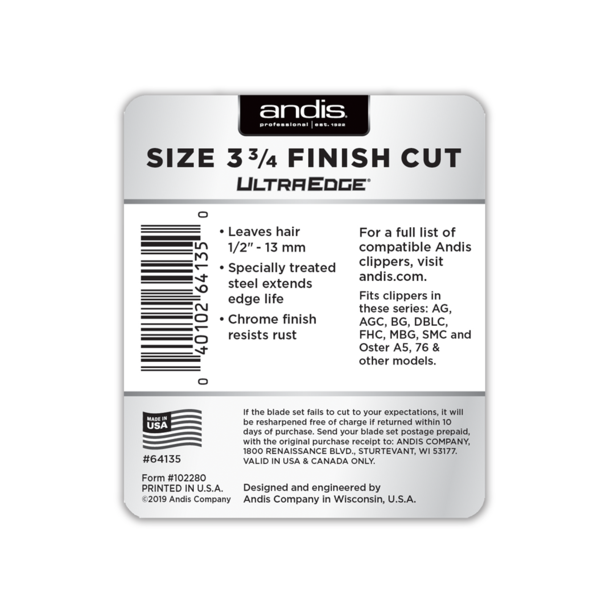 Ultra Edge - Detachable Blade (Size 3 3/4FC)