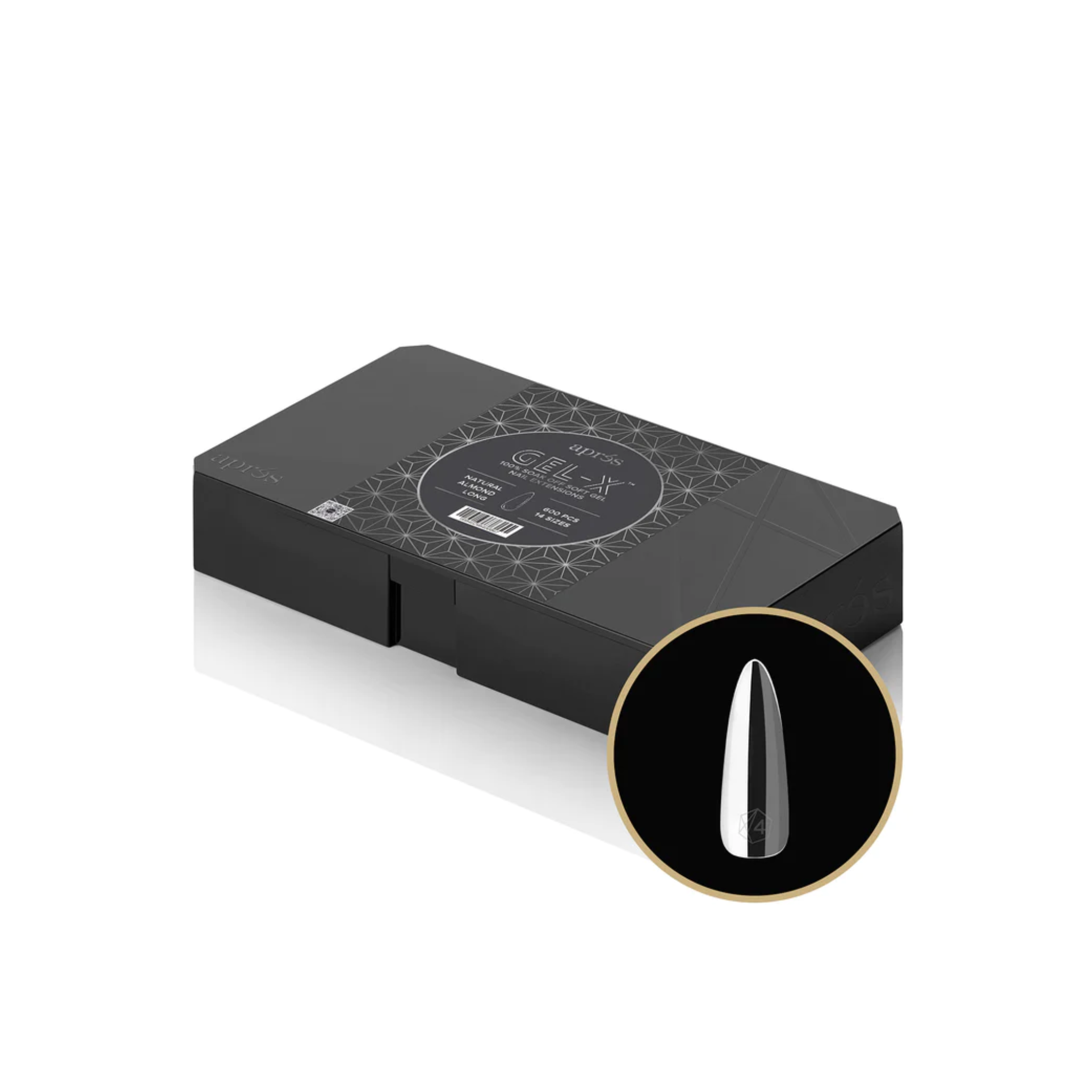 Gel X 2.0 Box of Tips: Natural Almond - Long (14 Sizes)