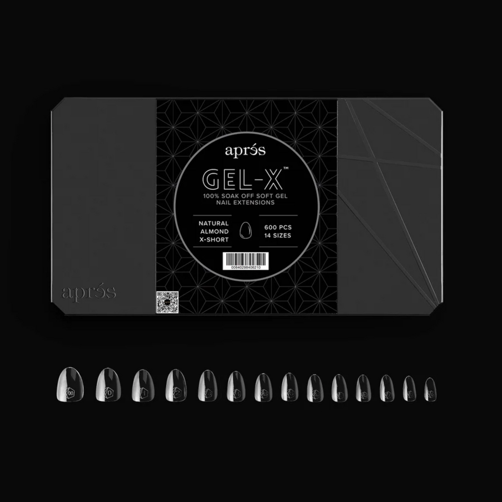 Gel X 2.0 Box of Tips: Natural Almond - Extra Short (14 Sizes)