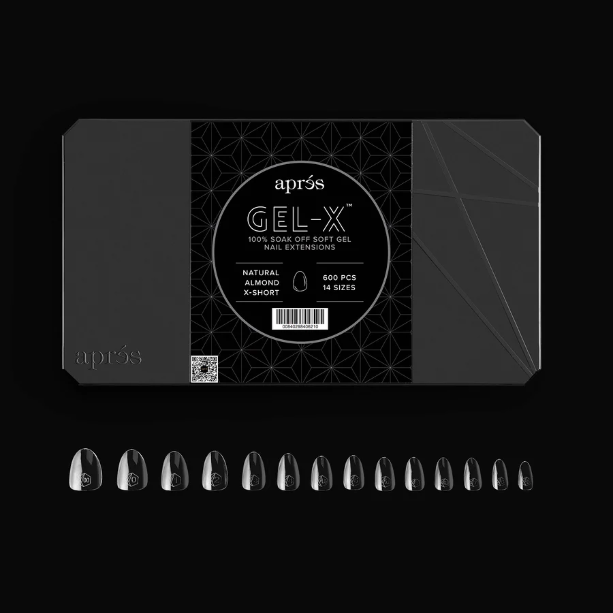 Gel X 2.0 Box of Tips: Natural Almond - Extra Short (14 Sizes)