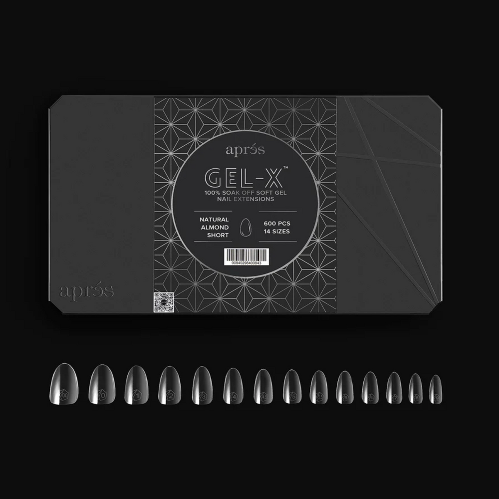 Gel X 2.0 Box of Tips: Natural Almond - Short (14 Sizes)