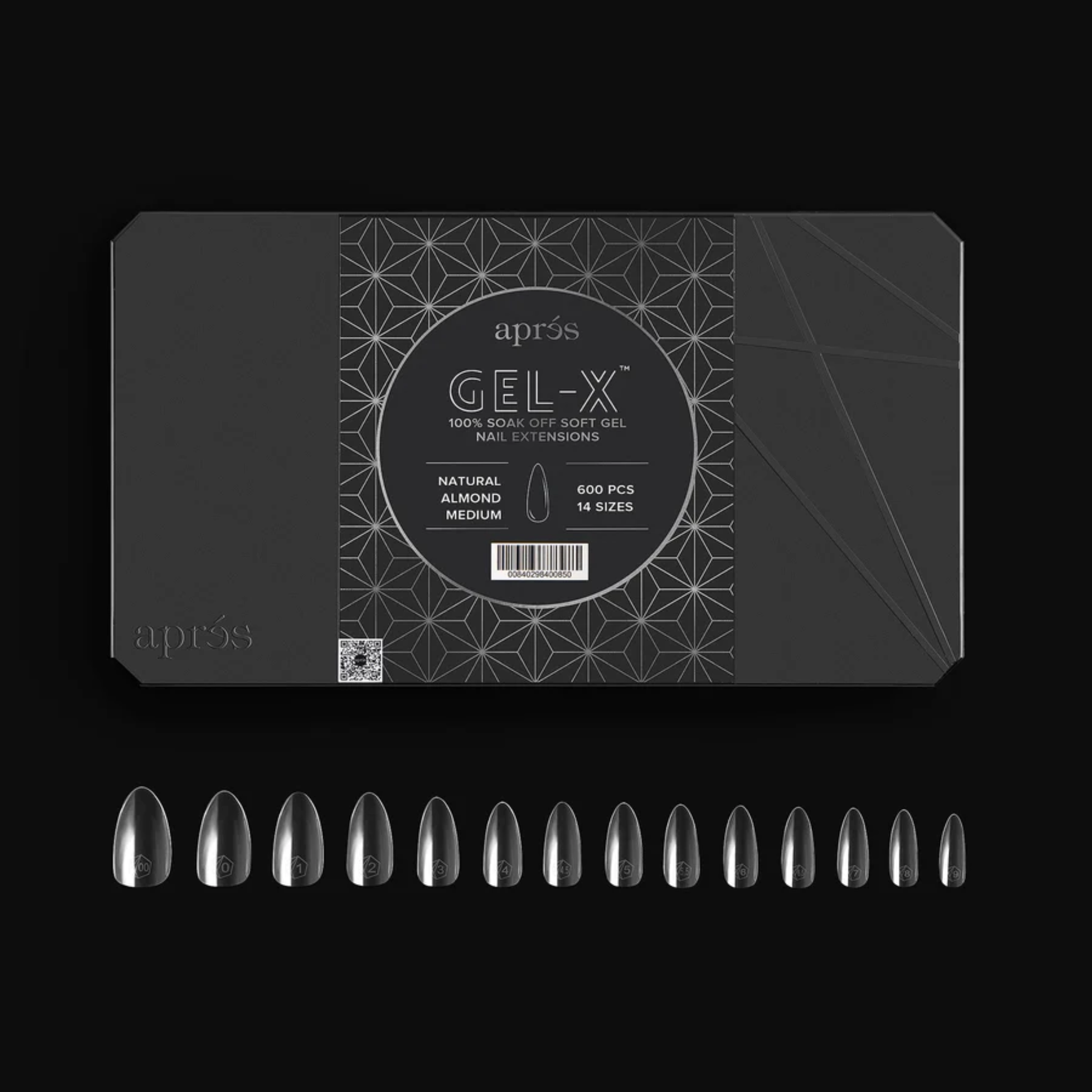 Gel X 2.0 Box of Tips: Natural Almond - Medium (14 Sizes)