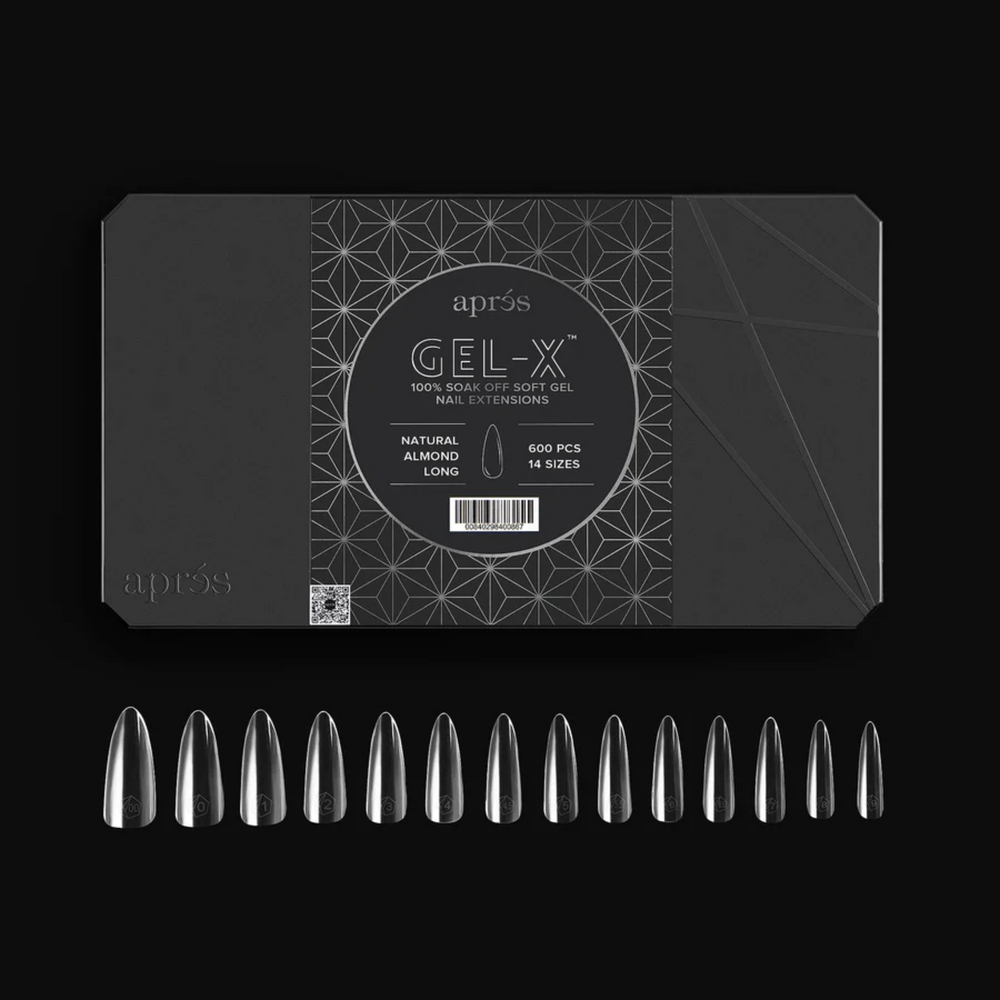 Gel X 2.0 Box of Tips: Natural Almond - Long (14 Sizes)