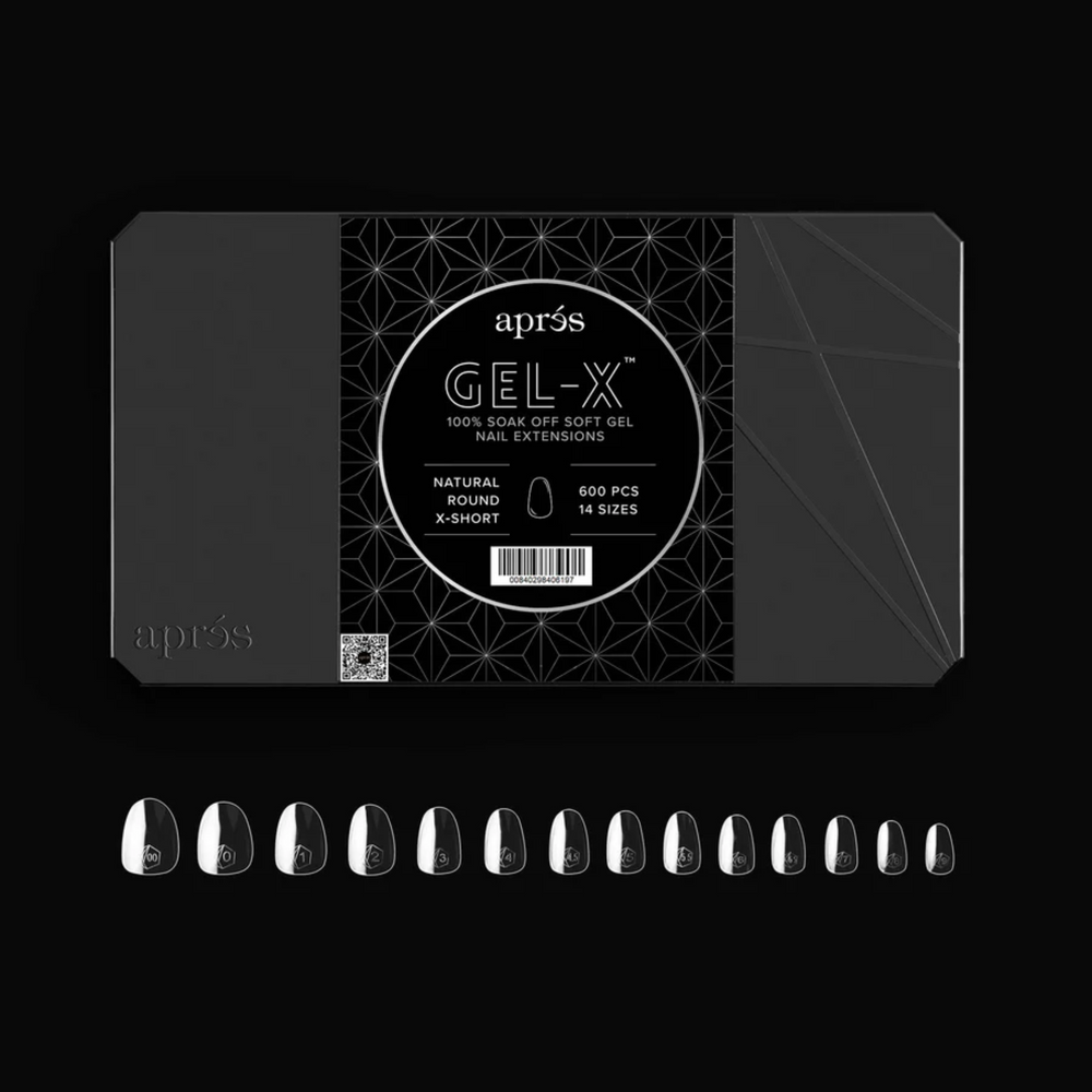 Gel X 2.0 Box of Tips: Natural Round - Extra Short (14 Sizes)