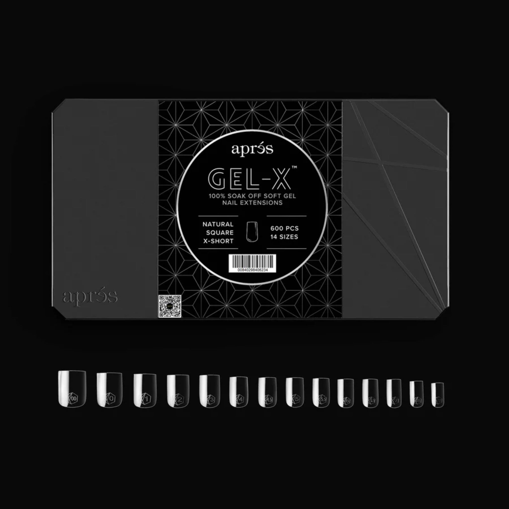 Gel X 2.0 Box of Tips: Natural Square - Extra Short (14 Sizes)