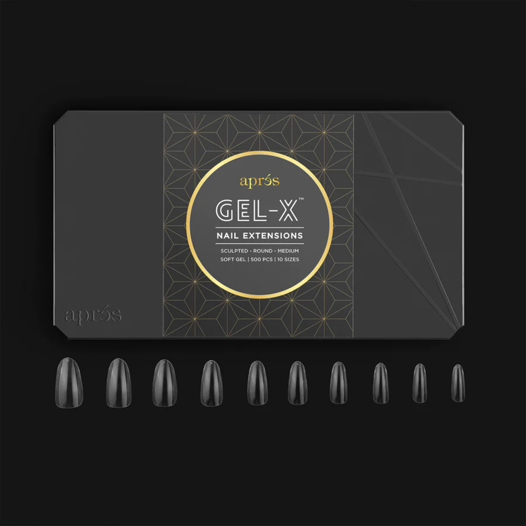 Gel X Box of Tips: Sculpted Round - Medium (500 pcs)