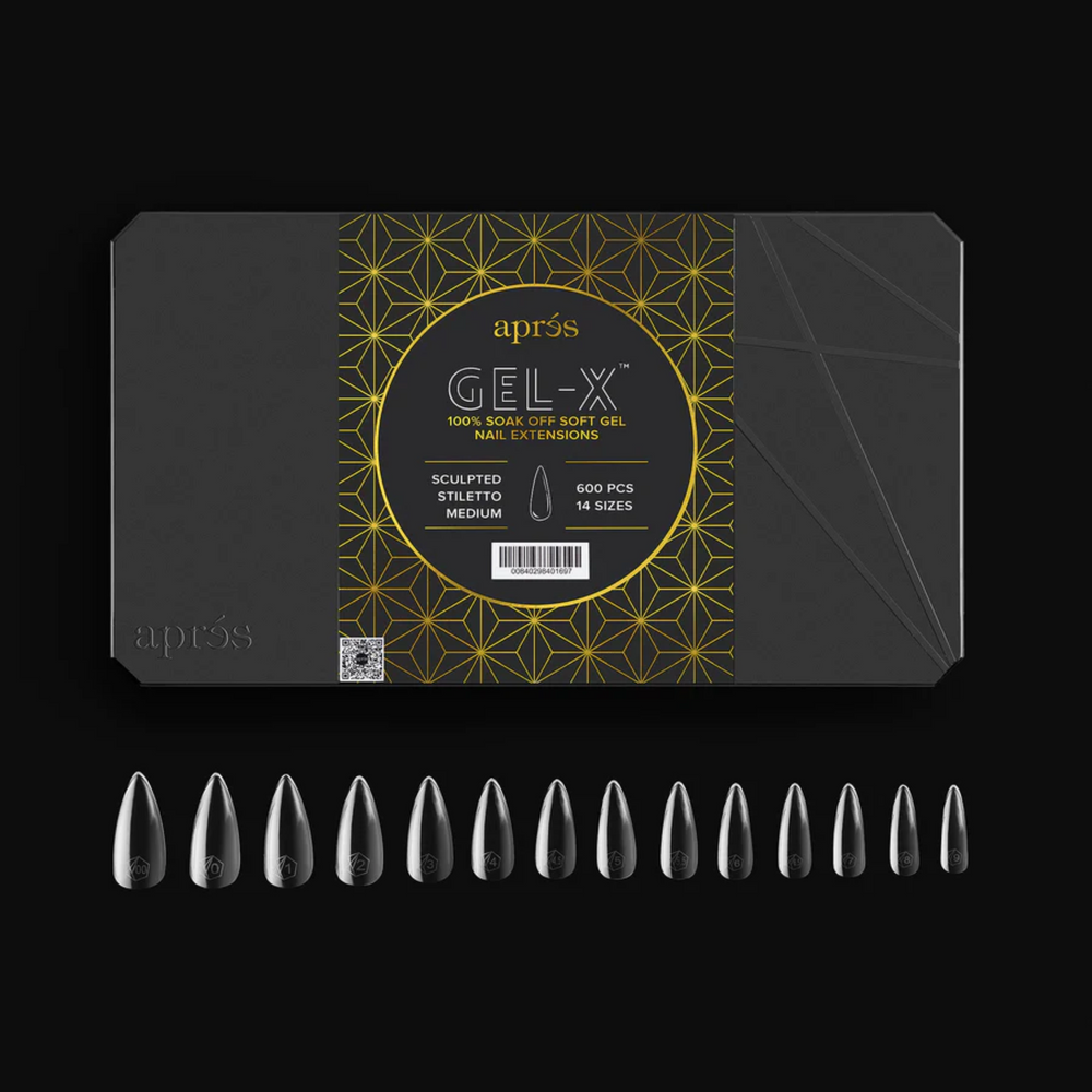 Gel X 2.0 Box of Tips: Sculpted Stiletto - Medium (14 Sizes)