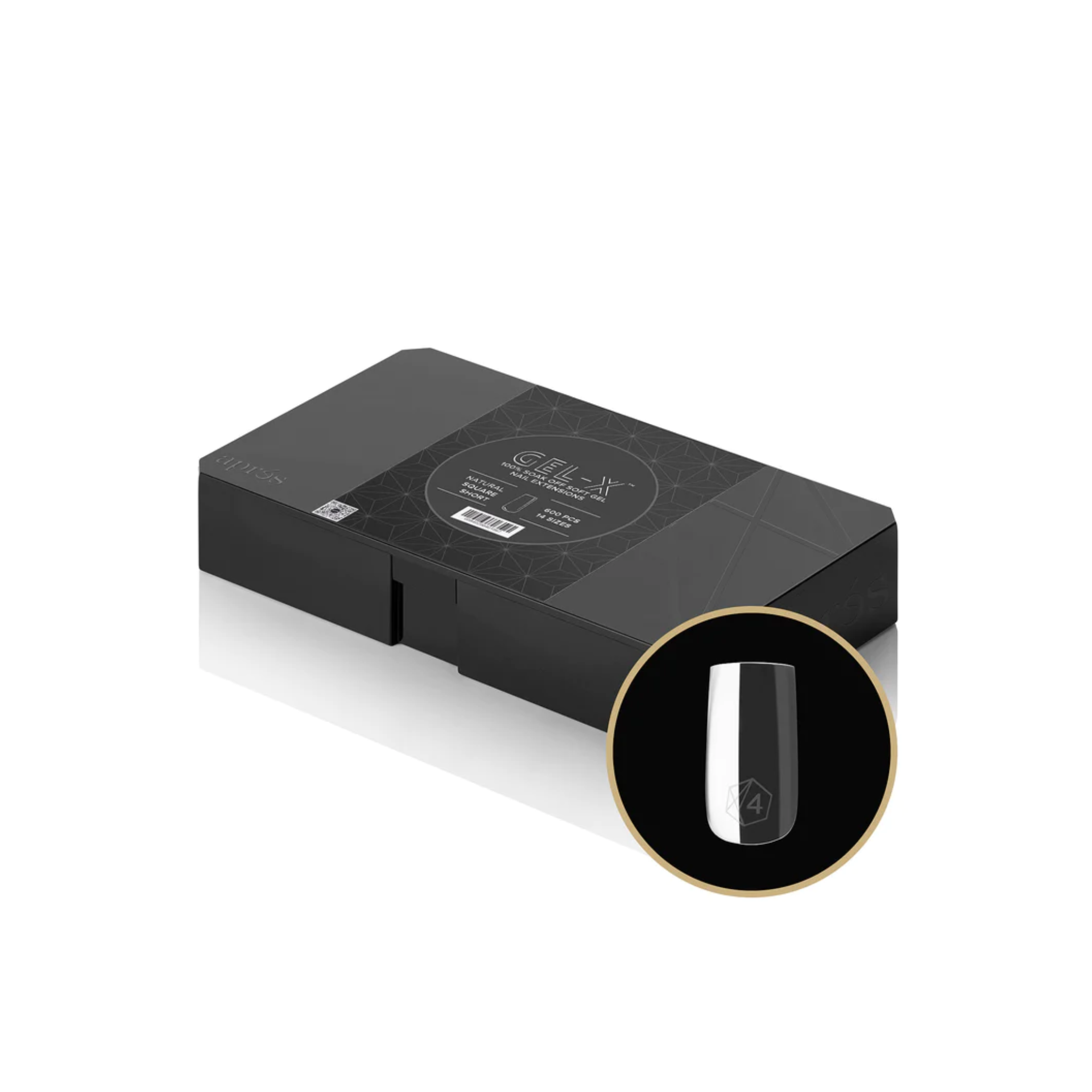 Gel X 2.0 Box of Tips: Natural Square - Short (14 Sizes)