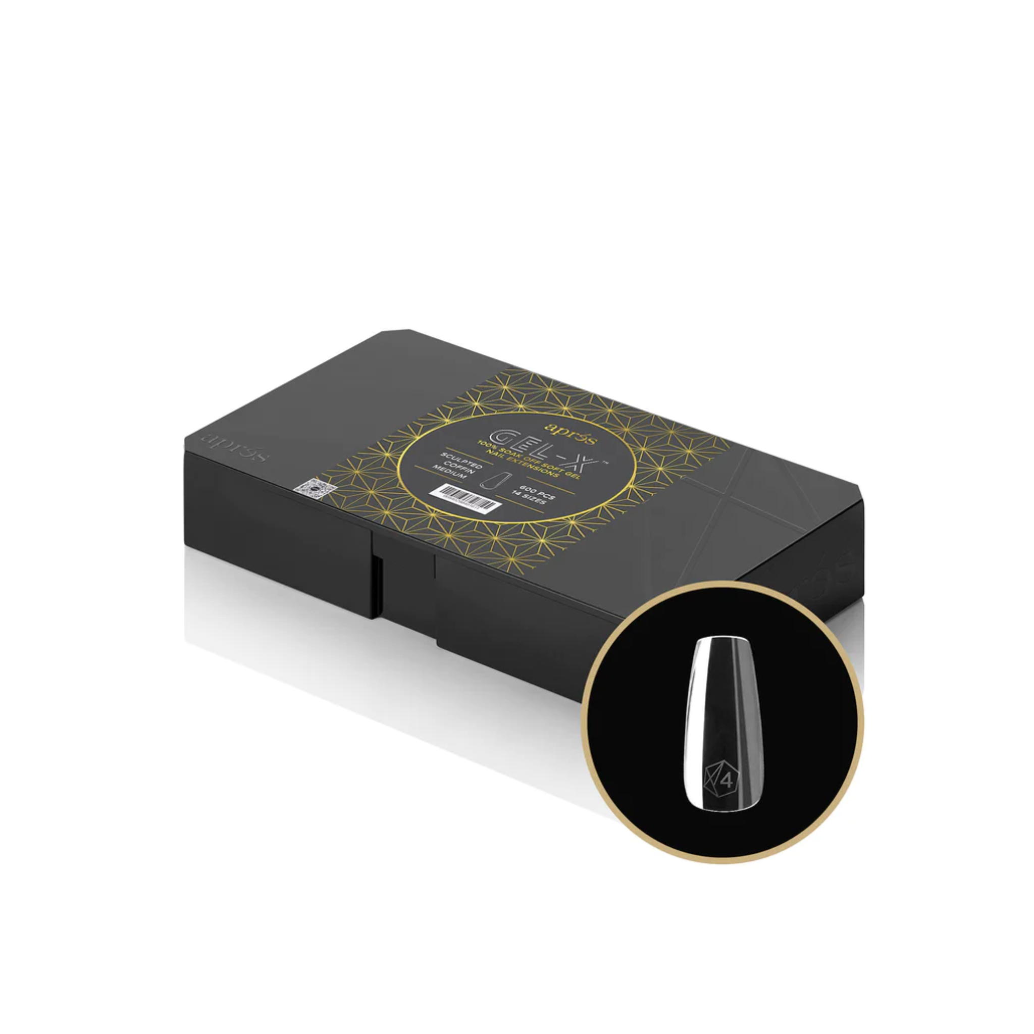 Gel X 2.0 Box of Tips: Sculpted Coffin - Medium (14 Sizes)