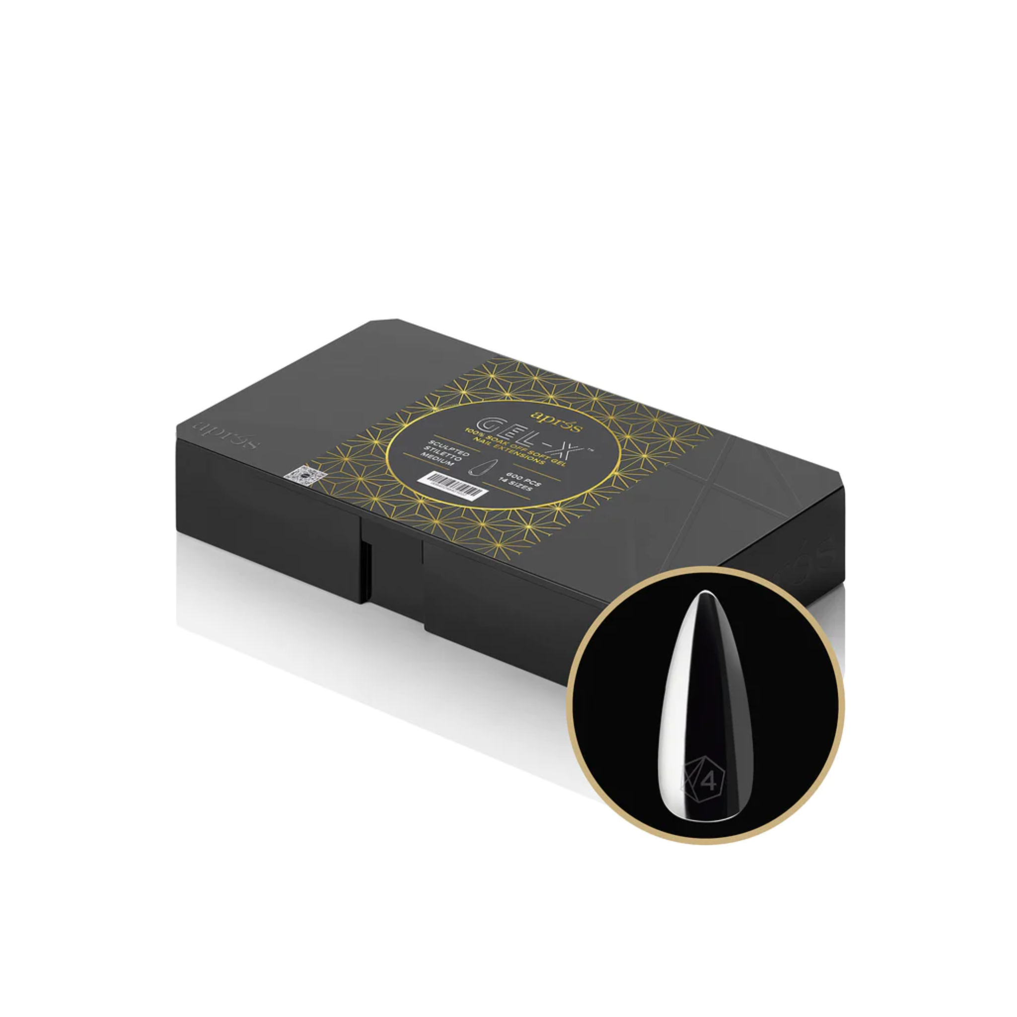 Gel X 2.0 Box of Tips: Sculpted Stiletto - Medium (14 Sizes)