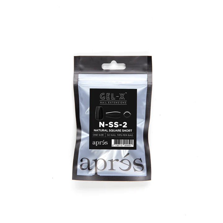 Gel X Tips Refills - Natural Square Short (Size 2 - 50pcs)
