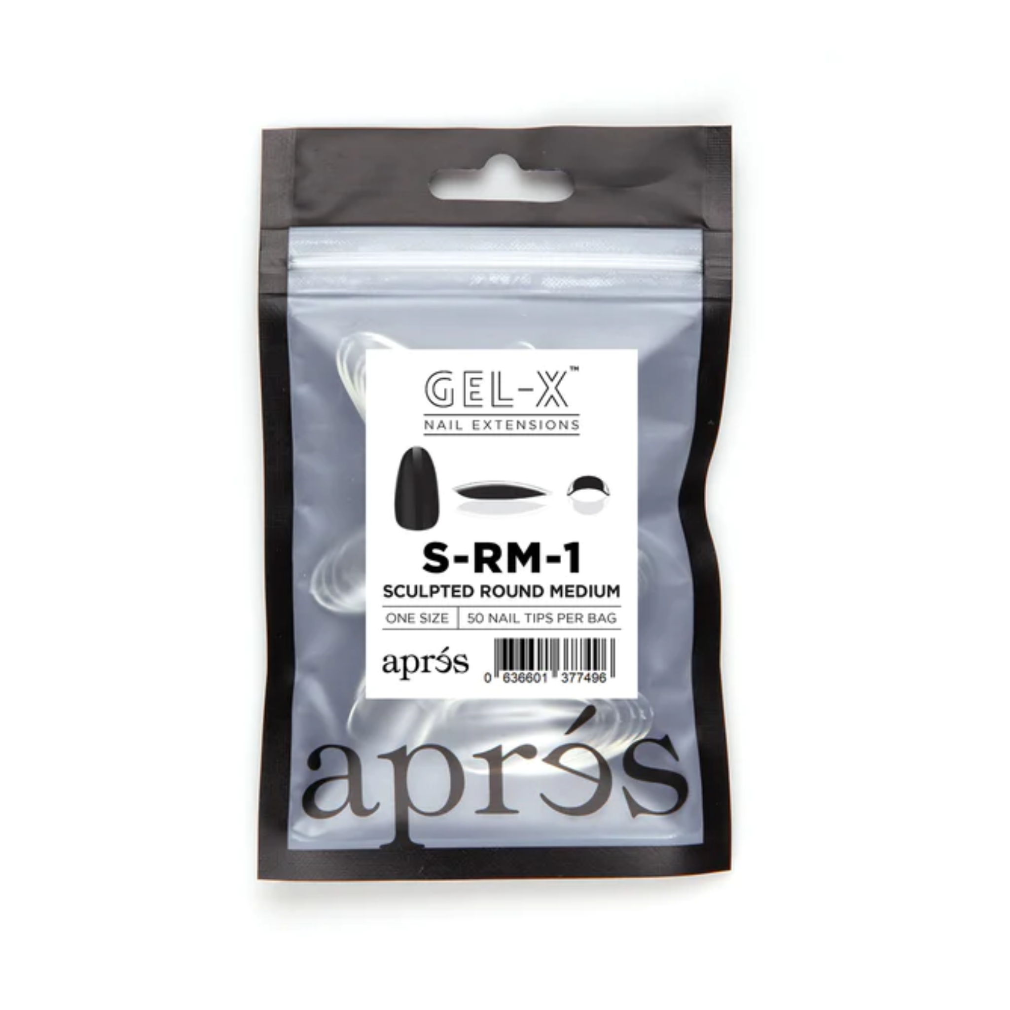 Sculpted Round Medium Nail Extensions Tips (Size: 1)