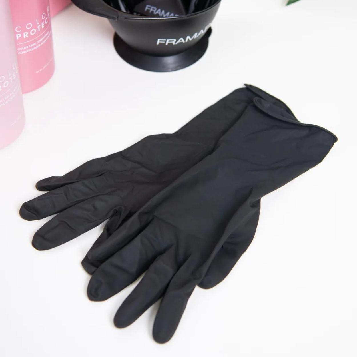 Reusable Black Latex Gloves (Box of 10)