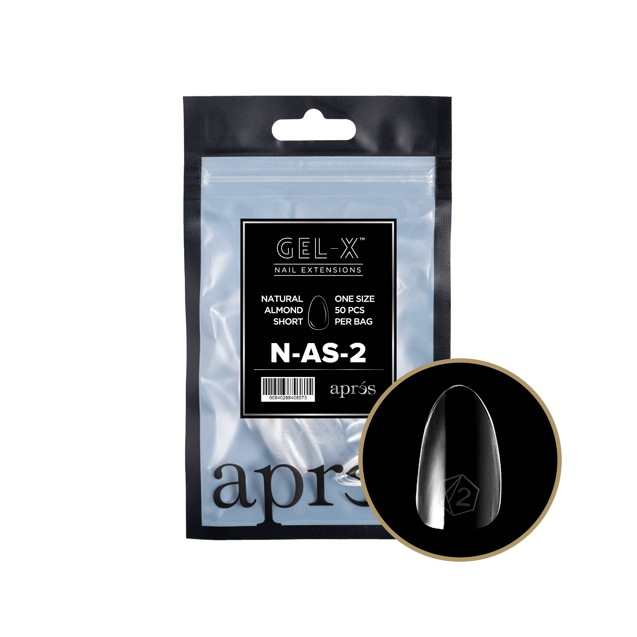 Gel-X 2.0 Natural Almond Short Refill Bag
