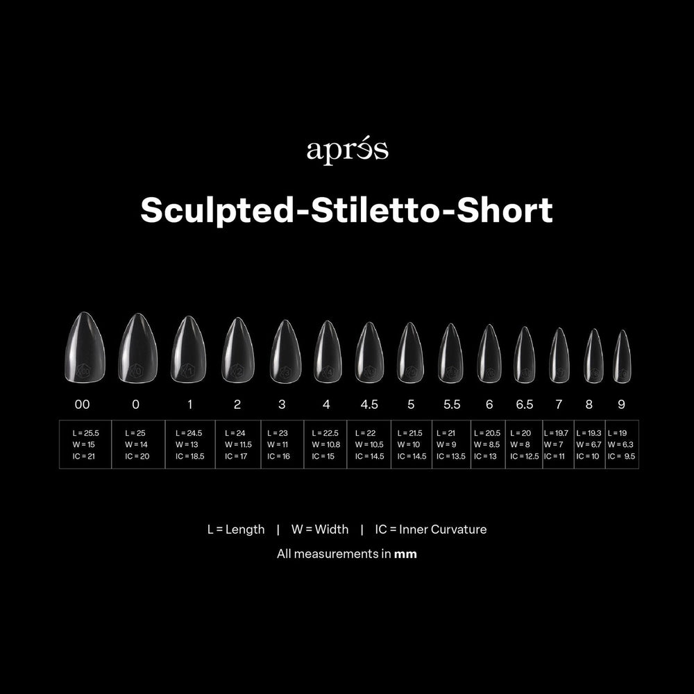 Gel-X 2.0 Sculpted Stiletto Short Box of Tips - Pro (600pcs)