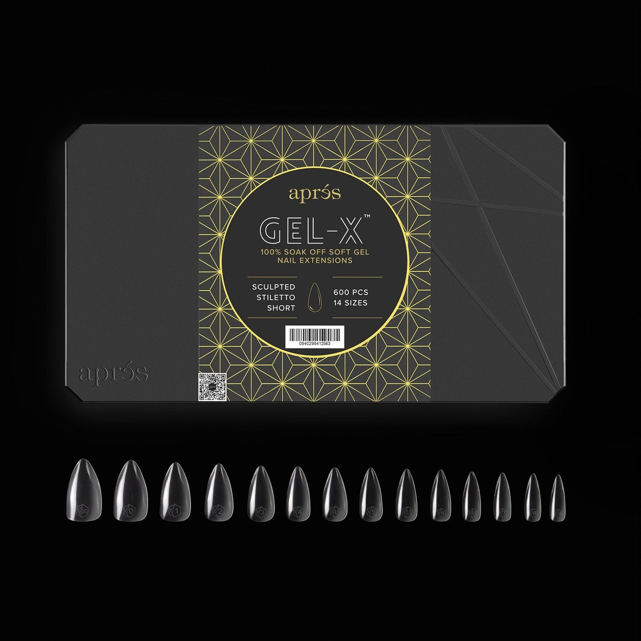 Gel-X 2.0 Sculpted Stiletto Short Box of Tips - Pro (600pcs)