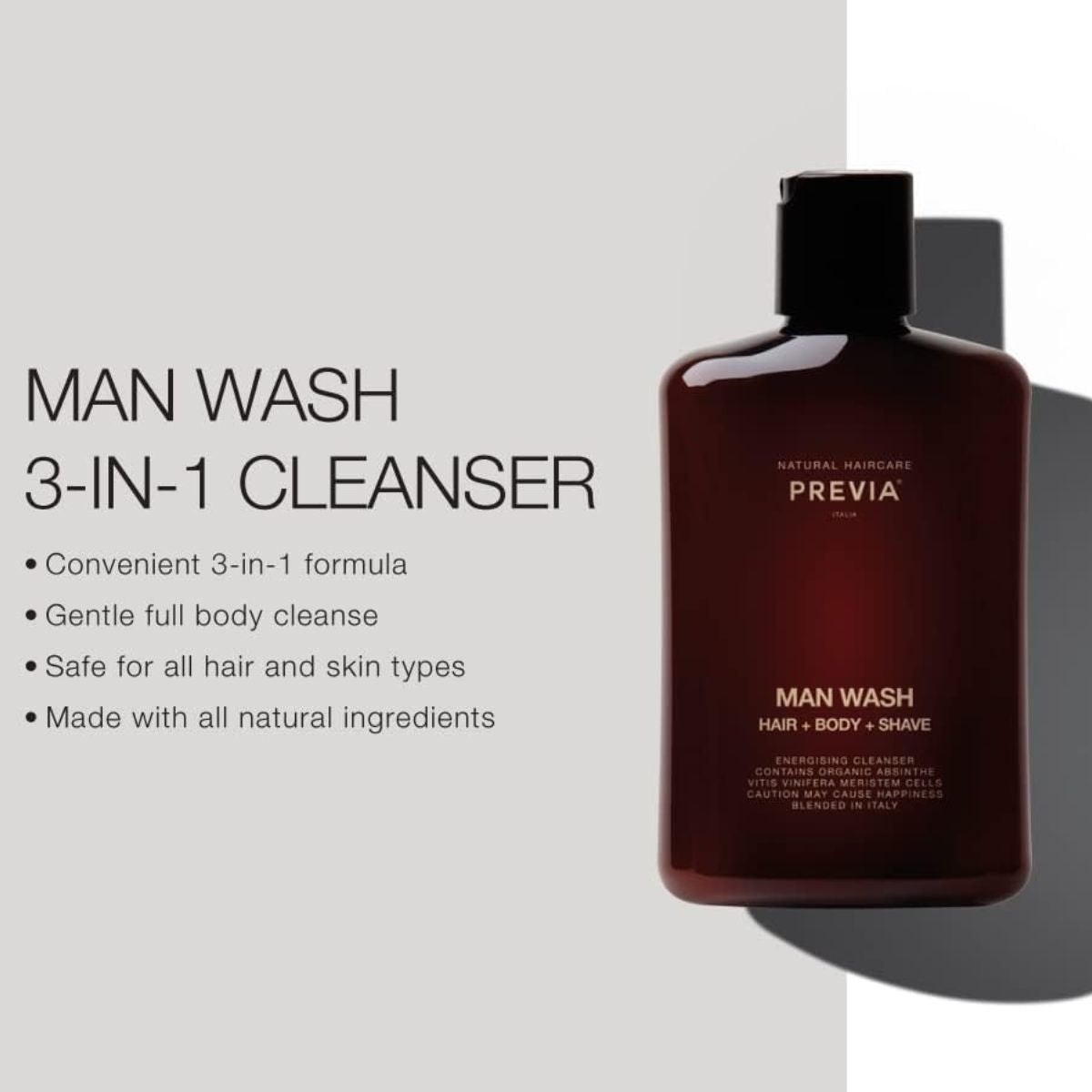 MAN: Hair + Body + Shave - 3-in-1 Wash (8.45 oz)