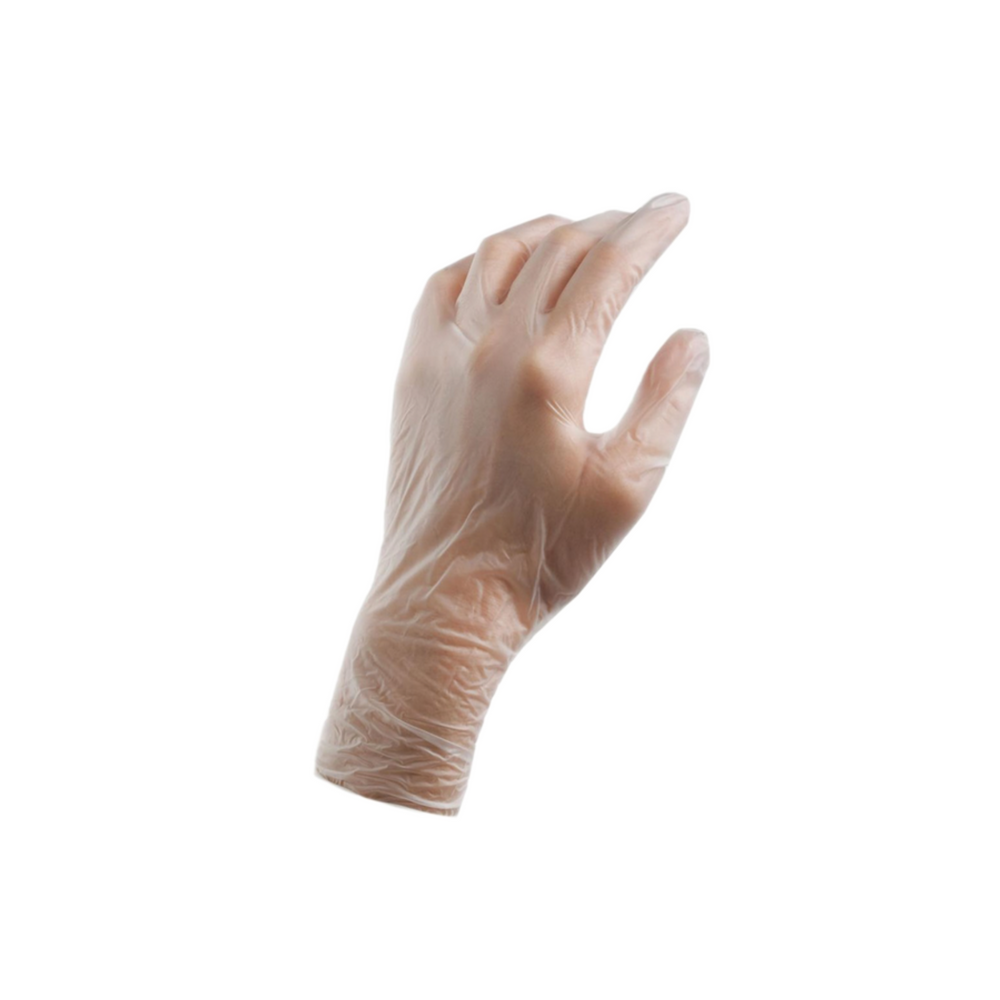 Crystal Clear Vinyl Gloves (Medium)